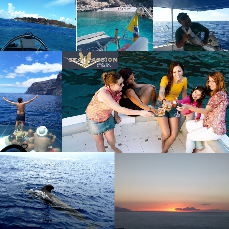 Seapassion imagenes de navegación por calas, paisajes, océano, realizando actividades como pesca de altura y pesca de fonto con certificado de calidad y permiso para avistamiento de cetáceos por el gobierno canario